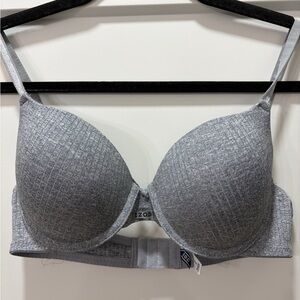 IZOD Women's Soft Full Coverage Breathable  Everyday Gray Bra. 34B